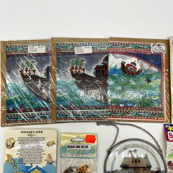 Noahs Ark Collection Fridge Magnet Stickers Tin Ornament Window Hanging Resin - Picture 2 of 10